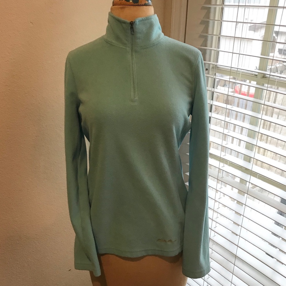 Eddie Bauer light blue fleece sweater